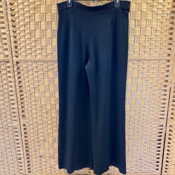 𝅺ST.JOHN vintage knit flare black pants sz8 - Picture 1 of 10